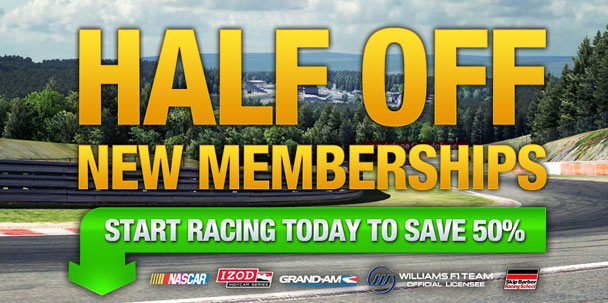 iRacing: 50% снижение цен на подписку iRacing: 50% снижение цен на подписку
