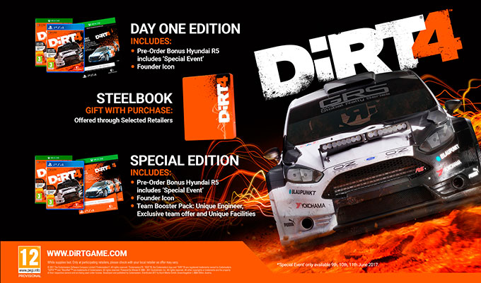 DiRT 4: Дата выпуска, варианты изданий DiRT 4: Дата выпуска, варианты изданий